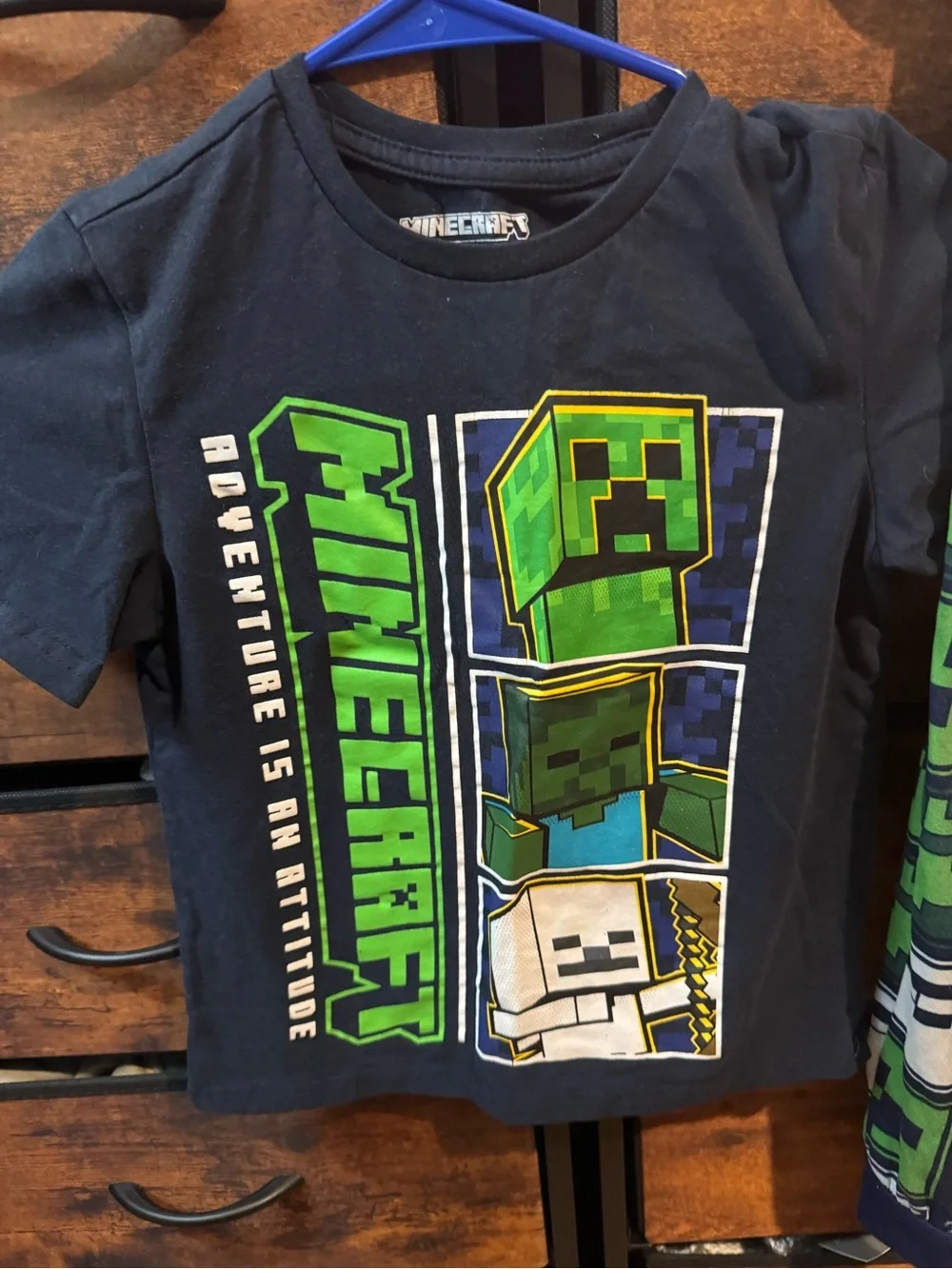 Minecraft Kids Navy and Green Creeper Pajama Set